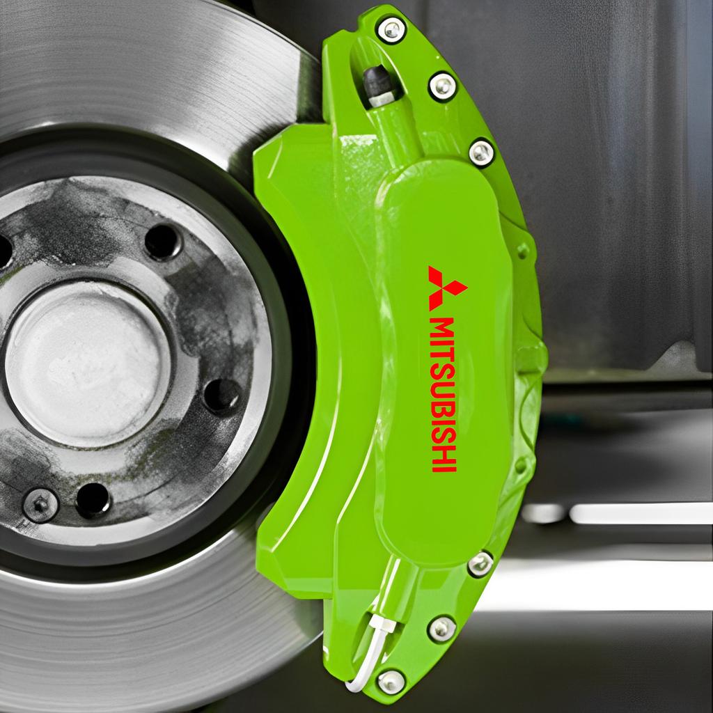 6 uds Pegatinas para Pinza de Rueda de Coche Calcomanía de Freno de Vinilo para Mitsubishi Lancer Mirage OTO ASX L300 Montero L200 Outlander Delica Pajero