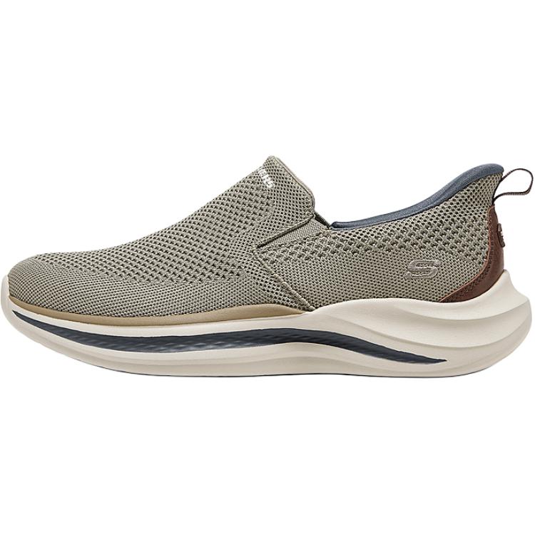 Skechers Slip-ins Men Taupe Low Top Casual Shoes Slip On Comfortable Wear Resistant Breathable Lightweight 211085-TPE 45