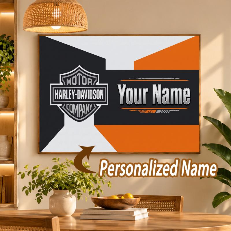 Custom Name Harley-Davidson 5D Diamond Painting Personalized Full Drill Diamond Art Kit Gift