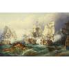 Vintage Oil Painting Poster The Battle of Trafalgar Painting Wall Art Prints Canvas Painting for Gallery Home Living Room Decor