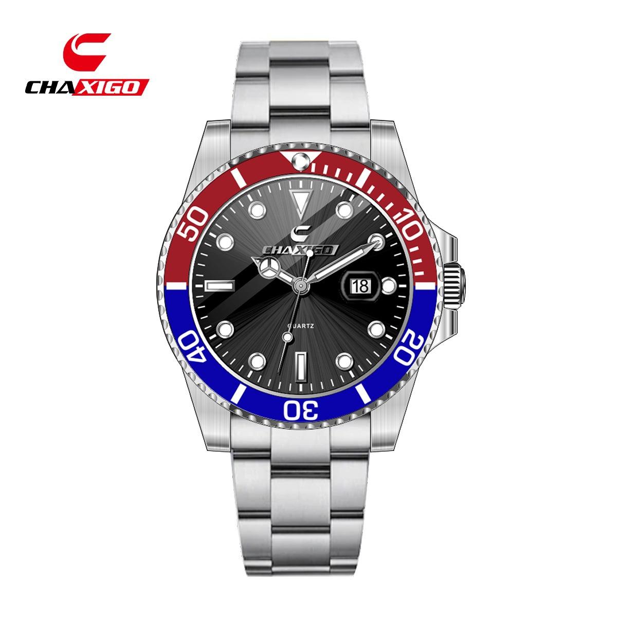 

CHAXIGO мужские часы Green Aqua Ghost водонепроницаемые кварцевые часы Hundred Alloy