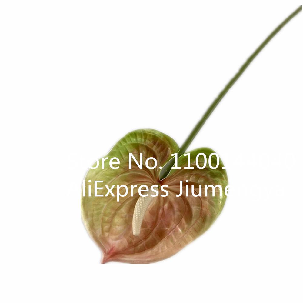 8pcs Artificial Anthurium Flower Branch Single Head Anthurium Andreanum Dakota Stem for Wedding Party Table Floral Decoration