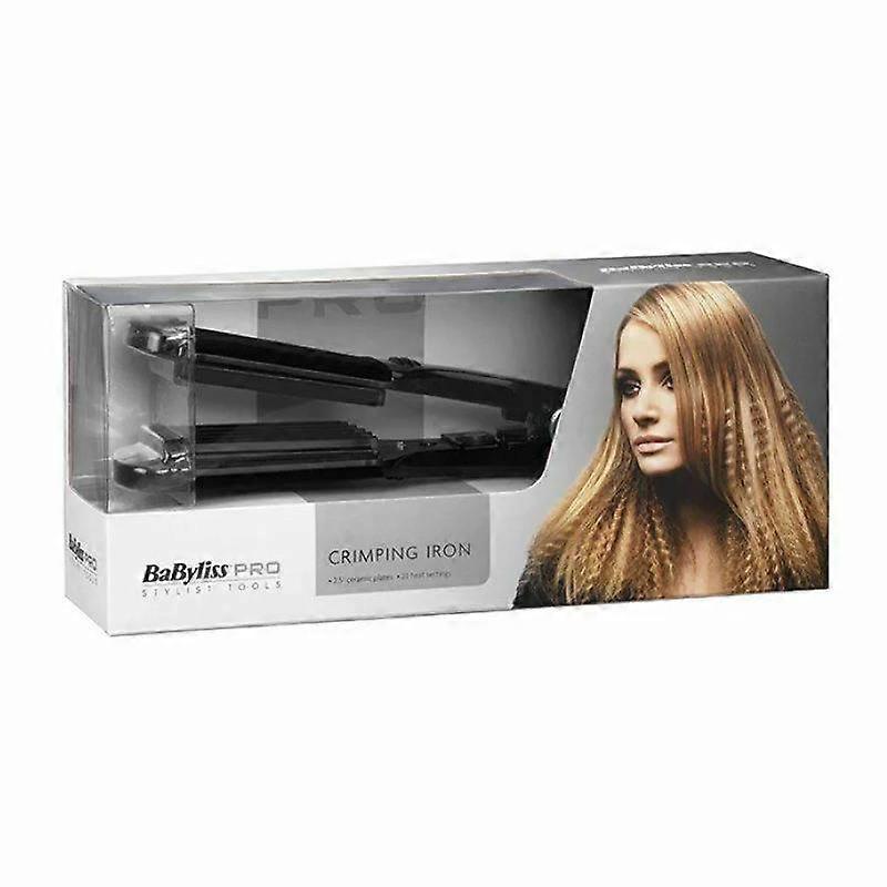 Babyliss Pro Black Crimper Ceramic Wide Crimping Iron Plate with 25 Heat Settings