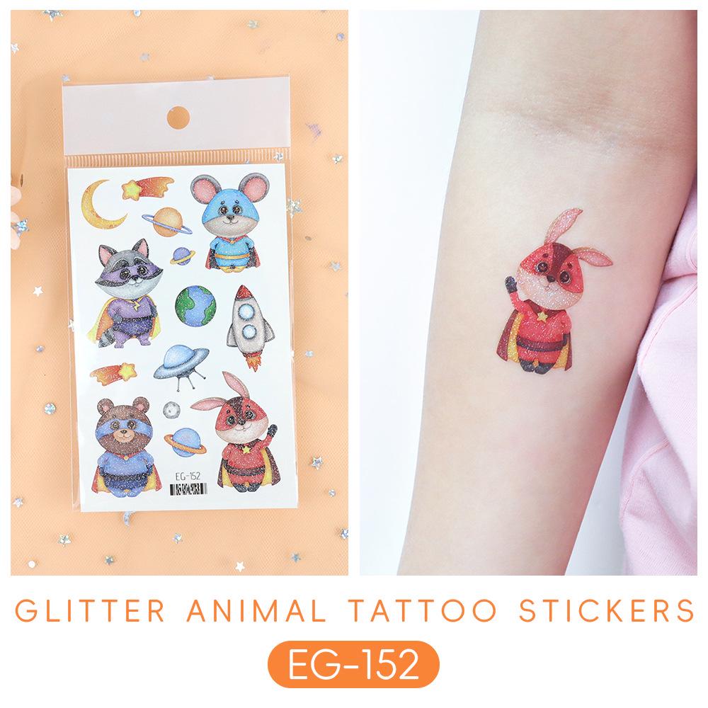 2023 Ruikalong Su Geçirmez Parıltılı Deniz Hayvanı Karikatür Dövme Çıkartmaları Çocuklar İçin