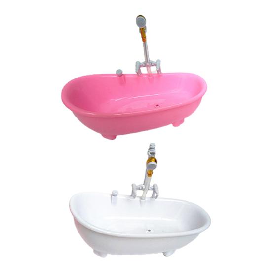 Elektrische Puppenbadewanne, exquisiter sprudelnder Wasserklang, tragbare Miniatur-Badezimmerbadewanne für Puppenhaus im Maßstab 1/6