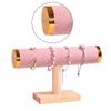 Solid Wood Bracelet Display Stand Wood Single Layer Bracelet Rack Portable Watch and Bangle Display Stand Holder