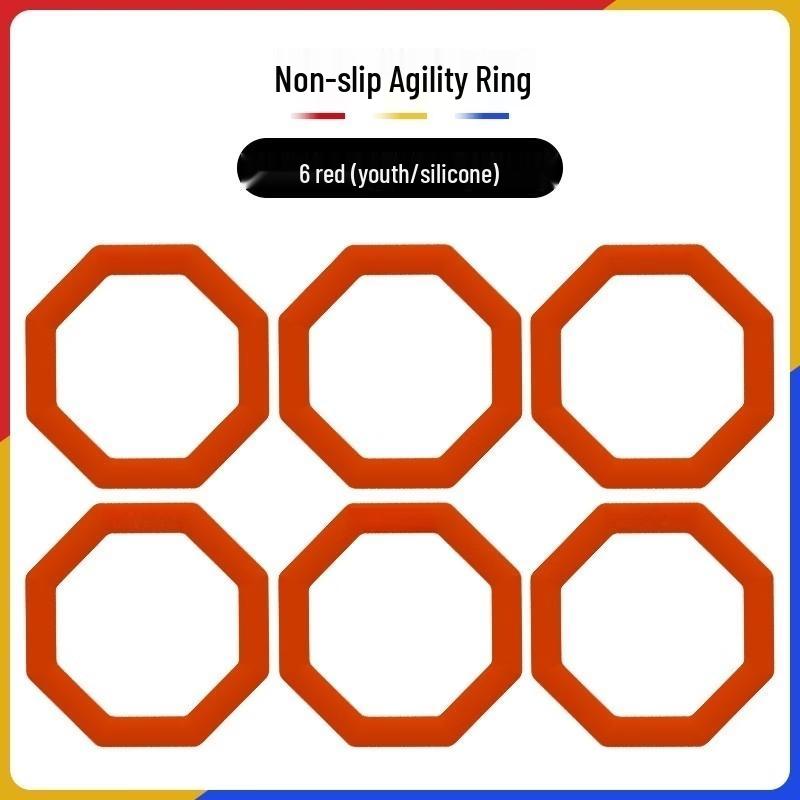 Jundingying 40cm Octagonal Silicone Agility Circles (6-Pack)