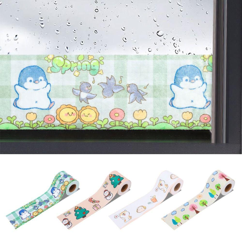 

Waterproof Toilet Caulk Tape Cartoon Wash Basin Sealing Tape Sink Tape for Bathroom Kitchen D