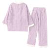 Women's Long-sleeved Flannel Thickened Warm Home Wear Cardigan Set For Outerwear