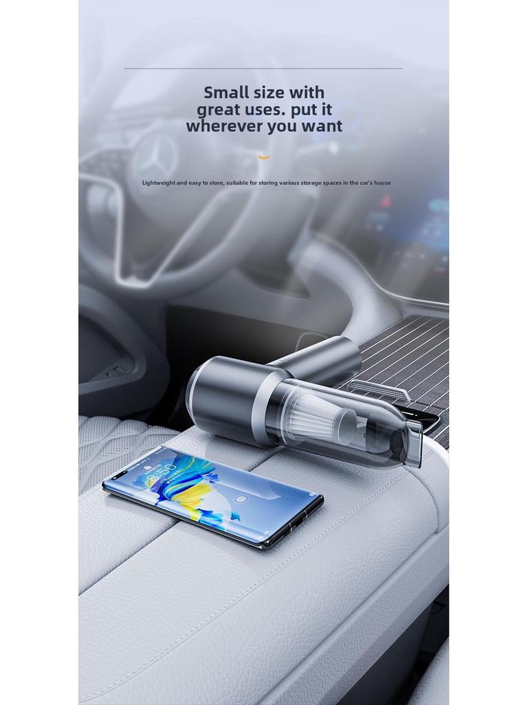 High-Power Brushless Car Vacuum: Three-Speed Handheld Blower and Suction for Home and Vehicle Use