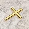 Raised Crosses Car Emblem Metal Decoration Weather Resistant Adhesive Sticker Decal for Vehicles Tailgate