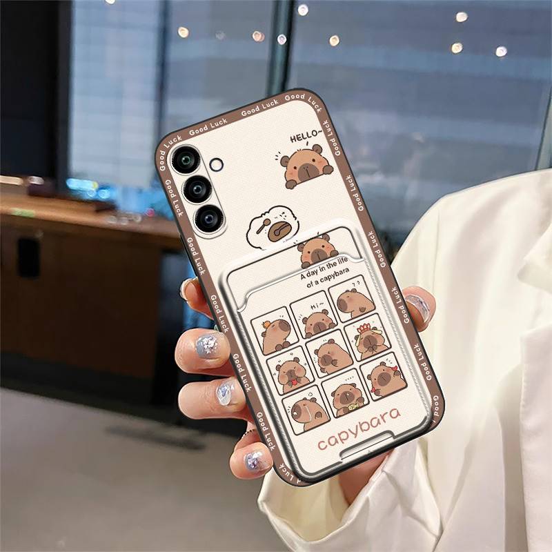 Card Sleeve Cover Phone Case For Samsung Galaxy A25 5G/SM-A256E/B/U Fashion Design Dirt-resistant Cute Card Slot Durable