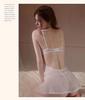 Elegant Lace Push-Up Sleep Dress: Enhances Small Chest