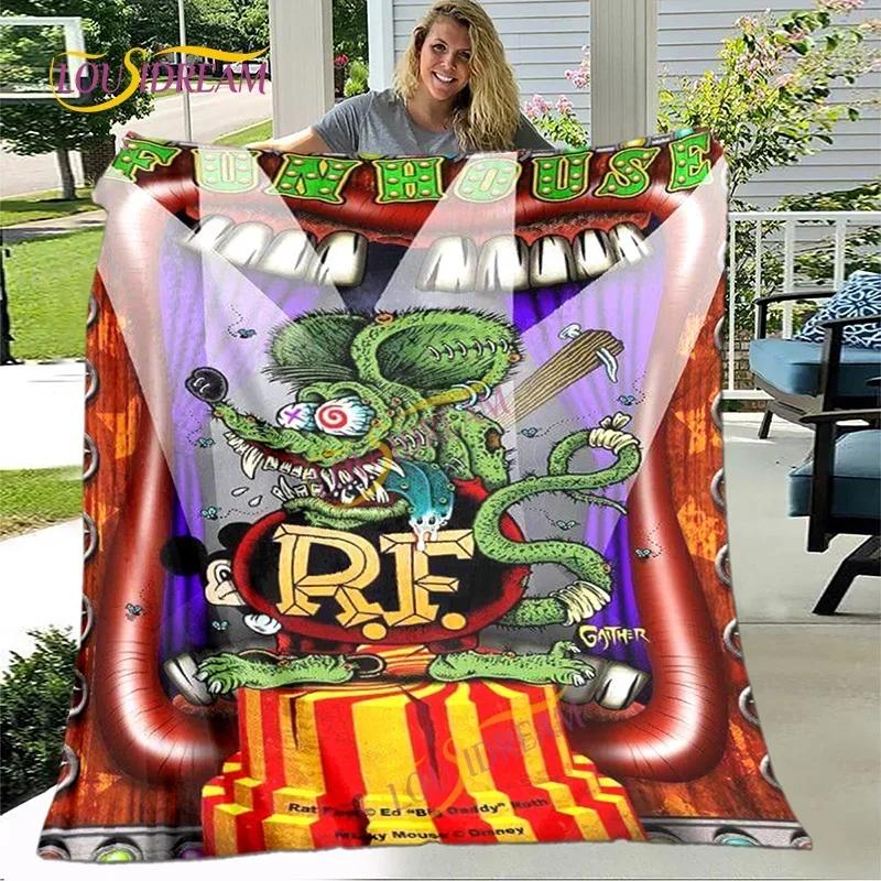 Cute Children's Holiday Birthday Gift Cartoon Rat Fink Cute Home Bedroom Decoration Thin Sofa Cover Sheets Four Seasons Blanket