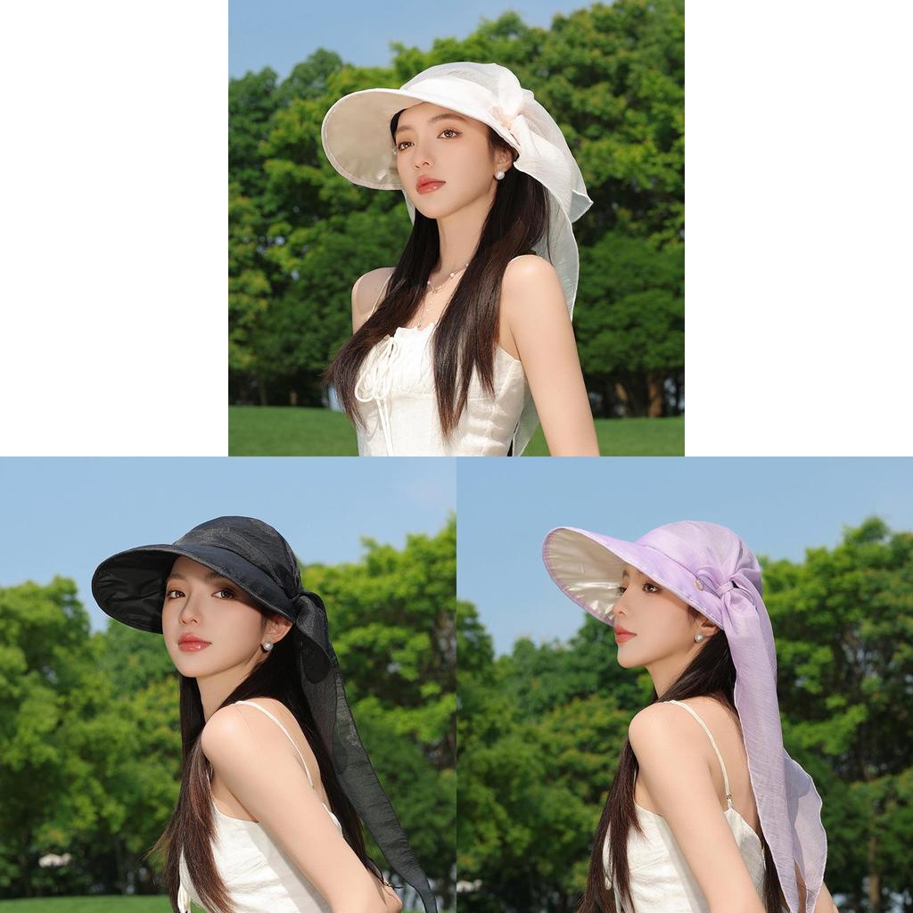 Summer Sun Protection Hat With Wide Brim Foldable Lightweight For Women