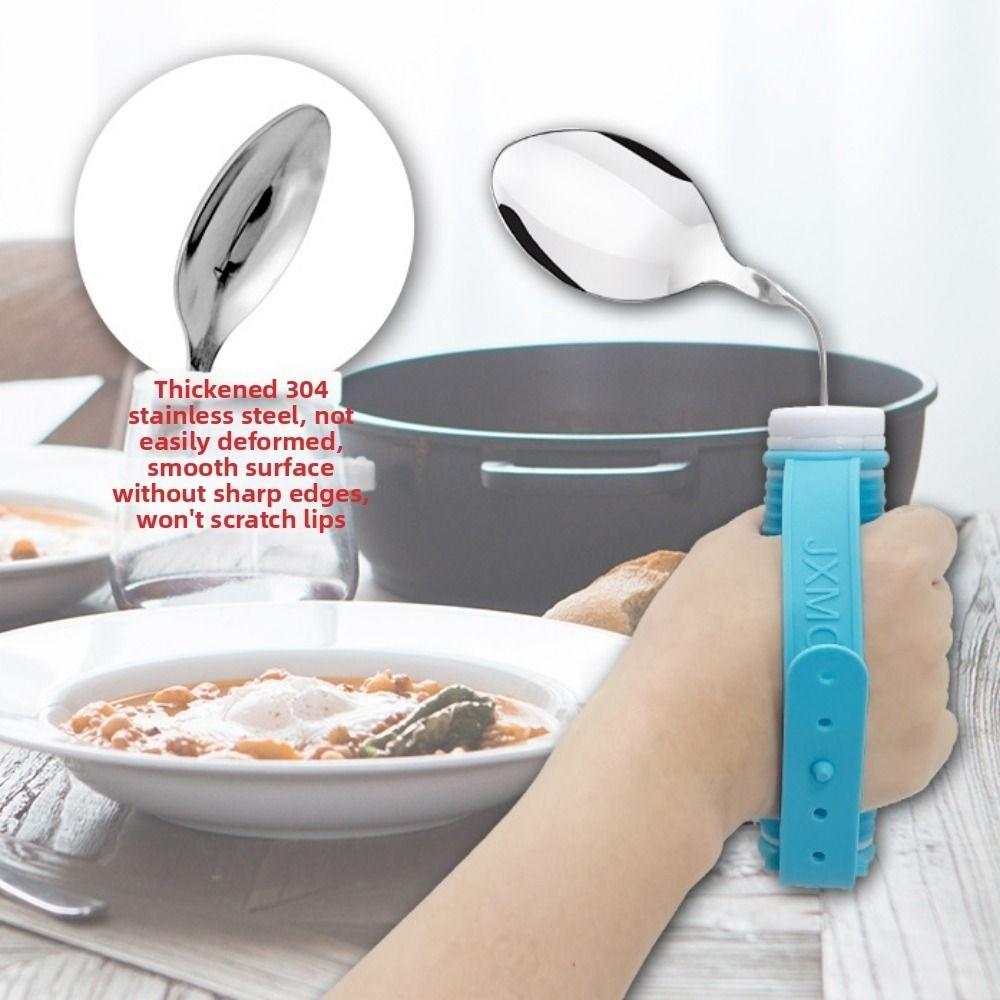 Angle Adjustable Anti-Slip Eating Spoon Anti-Shake Food Aid Fork  Stroke Recovery