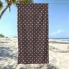 Classic Black Base Gold Polka Dot Print Microfiber Bath Towel Quick Dry Sand Resistant Beach Towel for Daily Swimming Travel Use