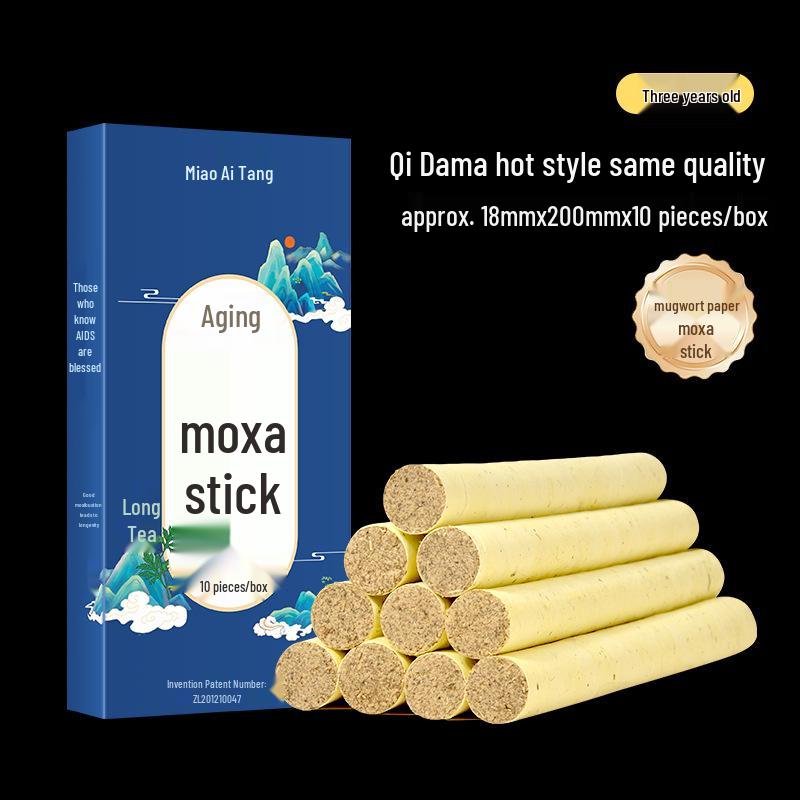 50:1 Gold Moxa Sticks - Three-Year Aged Rolled Mugwort for Moxibustion Therapy