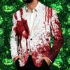 Herre Corduroy Business Casual Jakke med Halloween-trykk