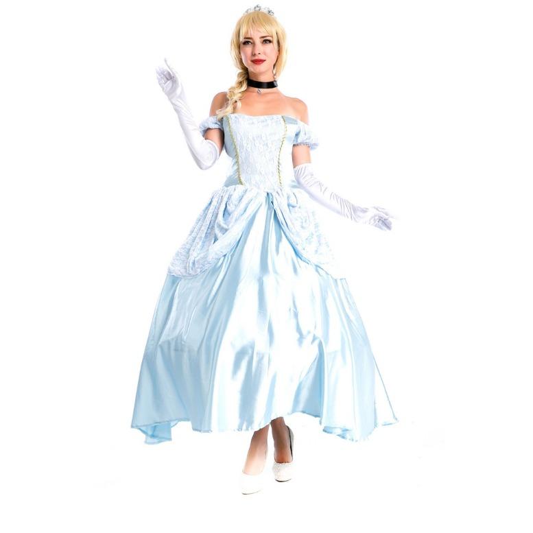 AMAZON hot sale, sexy ball blue queen dress plus inner petticoat, medieval court dress M4616