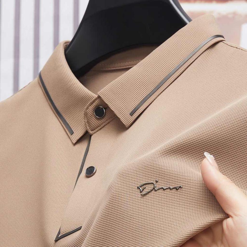 STORN High End Luxury Brand Fashion Hot Diamond Short Sleeve Advanced Printed POLO Shirt Summer New Korean Version Men's Lapel T-shirt