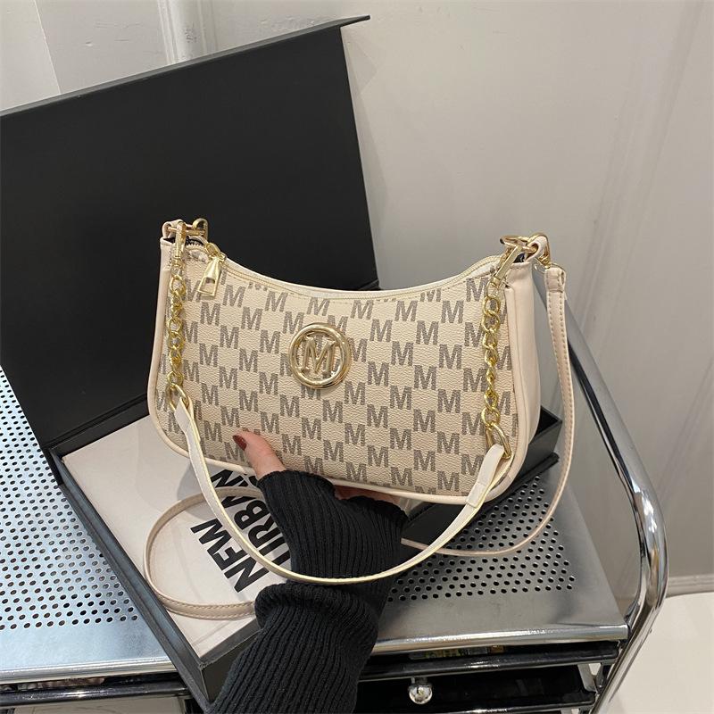 New Retro Printing Trend Handbag Fashion High Sense Women's Bag Underarm Bag Shoulder Bag Small Square Bag Women