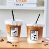 10Pcs Clear Plastic Cup With Strawless Lids Disposable Cups For Iced Coffee Or Juice Party Smoothie Milkshake Cold Drinks