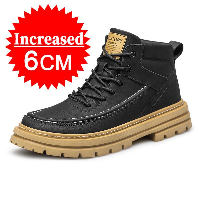 Fashion Increase 8cm Male Shoes Invisible Inner Height Increase Sneakers Men's Shoes Sports Leisure Shoes Elevator Shoes Big Size 37-48