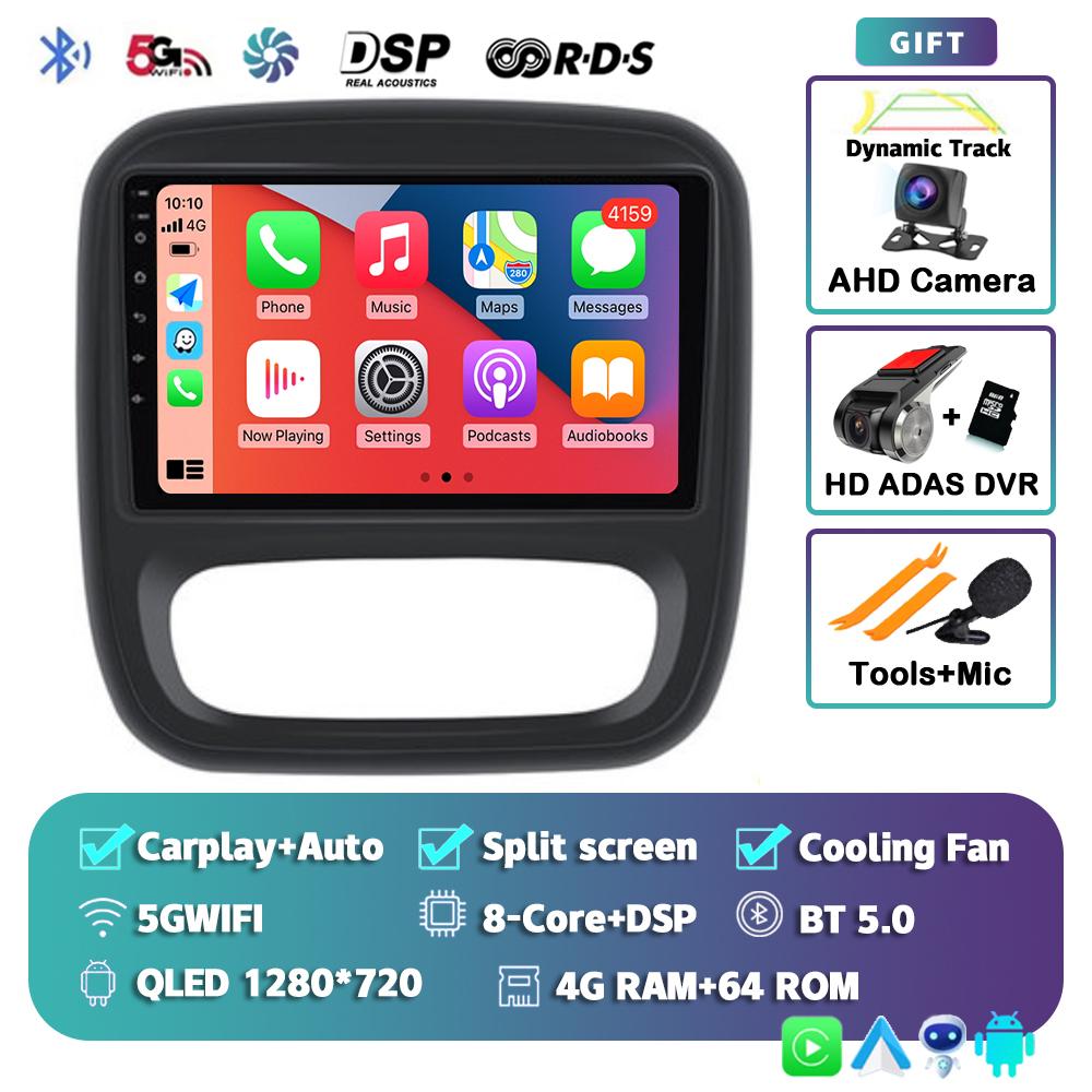 Android 14 Auto Car Radio For Renault Traffic 3 2014-2021 For Opel Vivaro B 2014-2018 Multimedia Video Player Navigation GPS DSP