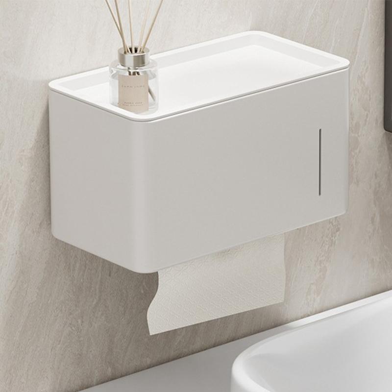 Toilet Paper Holder Commercial Grade No Drill Wall Mounted Moisture Proof Corrosion Resistant for Office Restroom