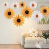 9pcs/set Multicolor Sunflower Paper Fan 20/25/35CM Flower Wreath  Holiday Theme Decorations