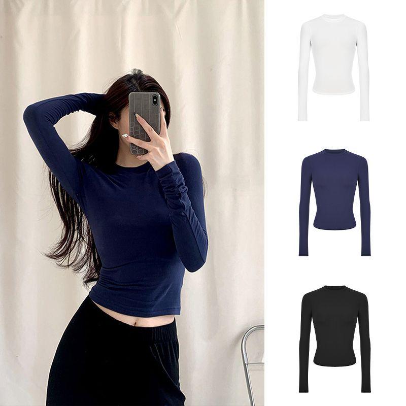 Slimming Early Autumn 2025 Figure-Flattering Women's Long/Short Sleeve T-Shirt