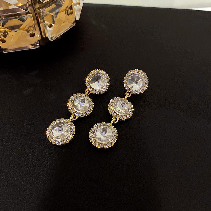Orecchini Pendenti Fiore Nappa Ago d'Argento Diamante e Perla - Moda Francese, Lusso di Alta Gamma Design di Nicchia
