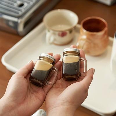 35/120ML Μίνι Βάζο Μέλι Mason Φορητό Κύπελλο για Smoothie, Χυμό, Καφέ Cold Brew, Στεγανό, Ποτήρια Ποτού για Πάρτι, Μπαρ, Κοκτέιλ, Κρασί