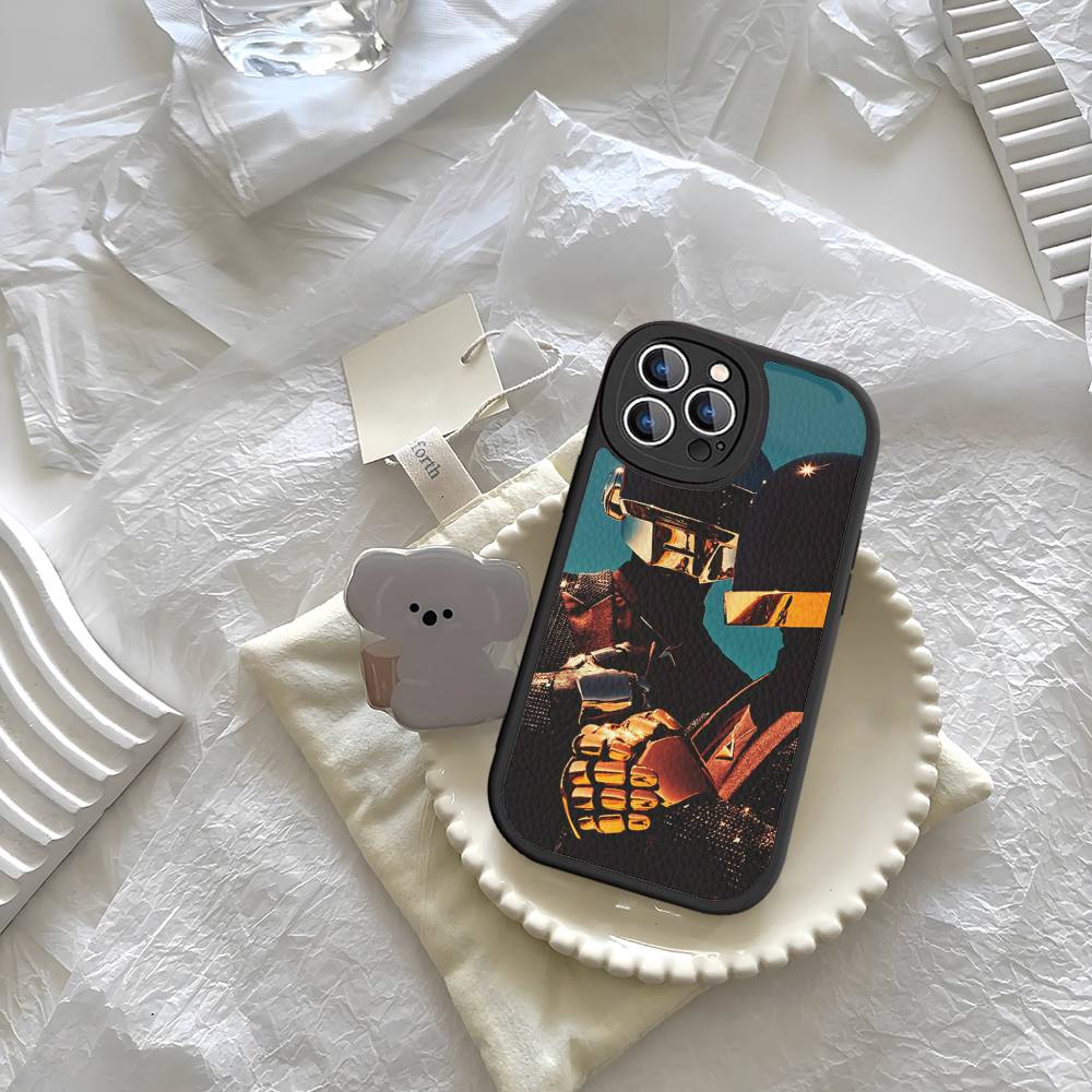 Around The World Daft Punk For IPhone 16 15 14 13 12 11 Pro Max Plus Leather Phone Case