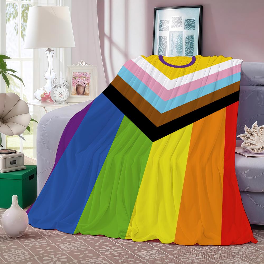 LGBT Rainbow Flag Blanket Soft and Skin Friendly For Couch Bed Napping Bedspread All Seasons Comforter