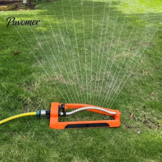 Outdoor Water Sprinkler Lawn with Weighted Base, 17 Anti-Clog Nozzles, Adjustable Large Area Spray Sprinkler, Oscillating for Coverage Garden
