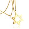 Vnox Trendy Hexagram Pendant Necklace for Man High Quality Stainless Steel Star of David Shape 24" Link Chain Male Jewelry