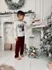 Kids’ Family Look Pajama Set – Warm Sleepwear with Christmas Print, Winter, 6076-7 HC