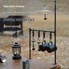 Outdoor Camping Folding Desktop Storage Rack with Lamp Holder