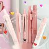 Pack of 6Pcs Retractable Gel Pen Quick Drying 0.5MM Office Writing Tool for Adult Student Writing Journaling