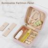 Jewelry Organizer Box With Leather Material For Earrings And Rings Storage