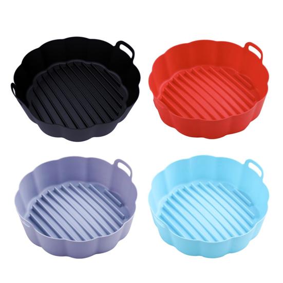 Air Fryer Liner Silicone Baking Tray High Temperature Resistant Pizza Pan Air Fryer Basket Accessory