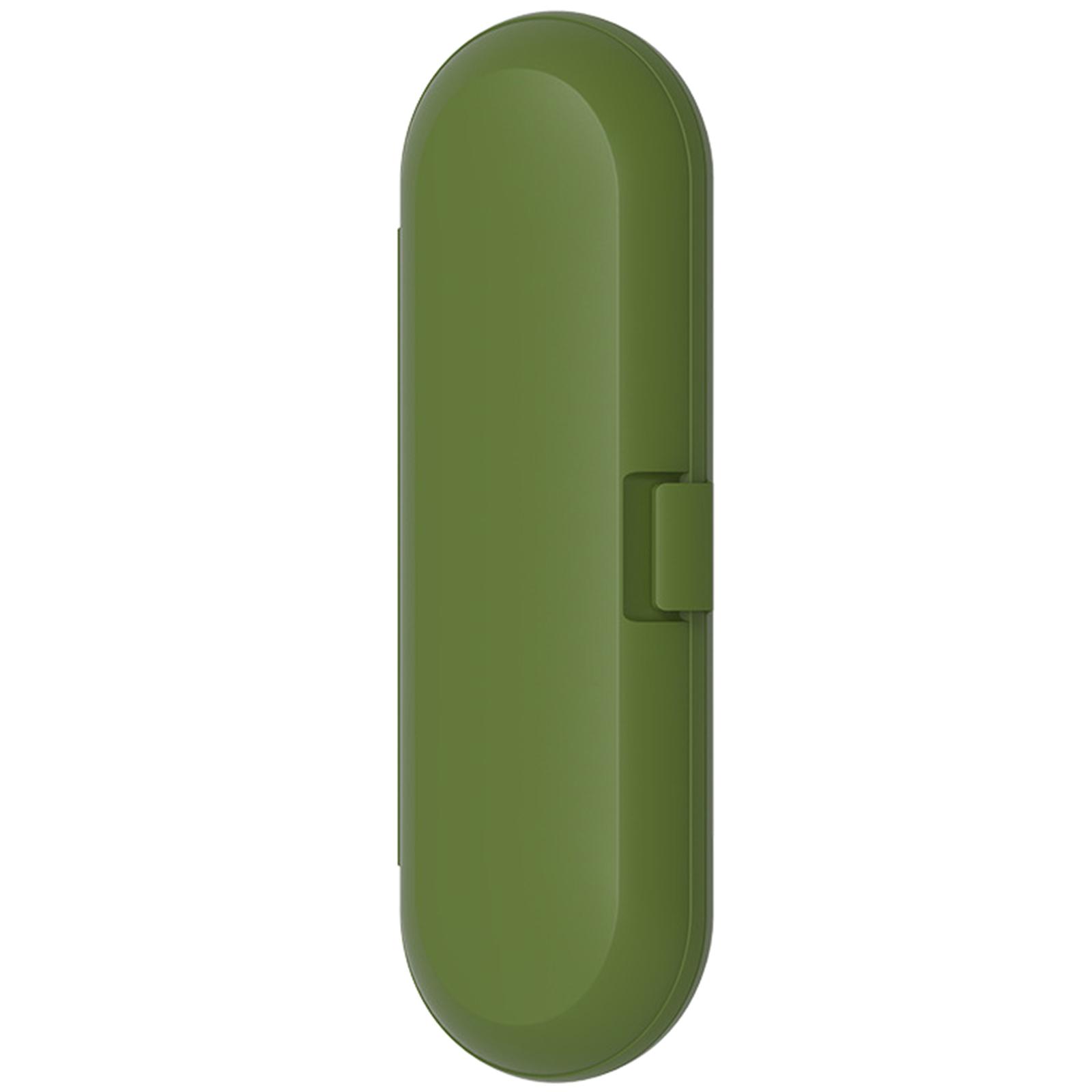 

Компактный и прочный дорожный футляр для электрической зубной щетки, легко моющийся органайзер для хранения во время деловых поездок и отпусков зелёный