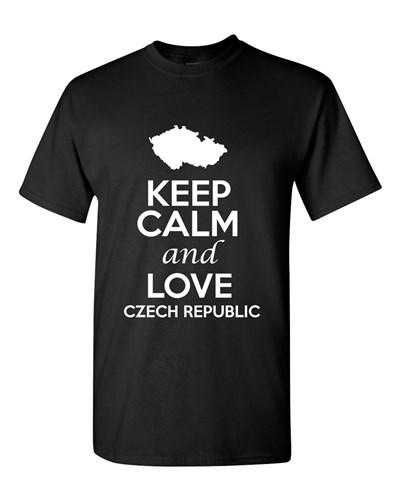 

Keep Calm And Love Czech Republic Novelty Statement Graphic Adult T-Shirt Tee Unisex T-Shirt L