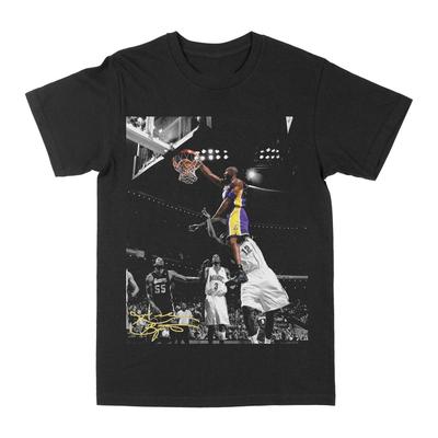 T-shirt Graphique Signature Dunk Kobe Bryant Los Angeles Lakers, T-shirt Décontracté Légende NBA, Unisexe