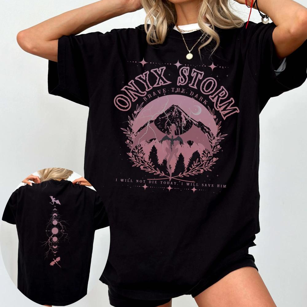 Onyx Storm Shirt Xaden Riorson Xaden Fourth Wing Sweatshirt Graphic Short Sleeve Unisexs Tshirts For Summer Unisex Allseason