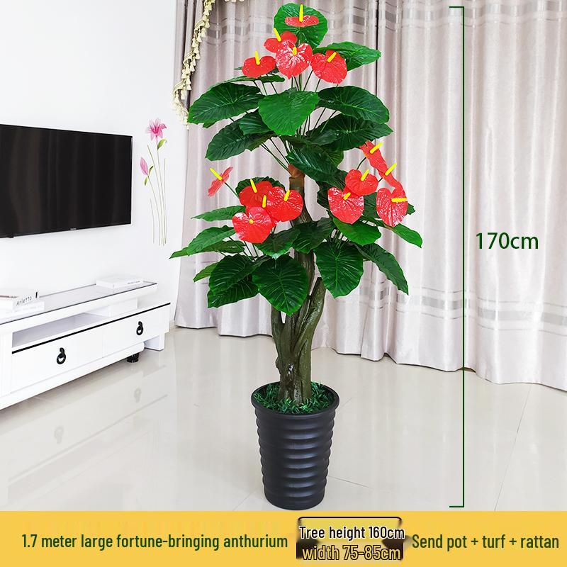 Large Artificial Money Tree Decorative Indoor Plant - Fake Green Bonsai for Living Room Floor
