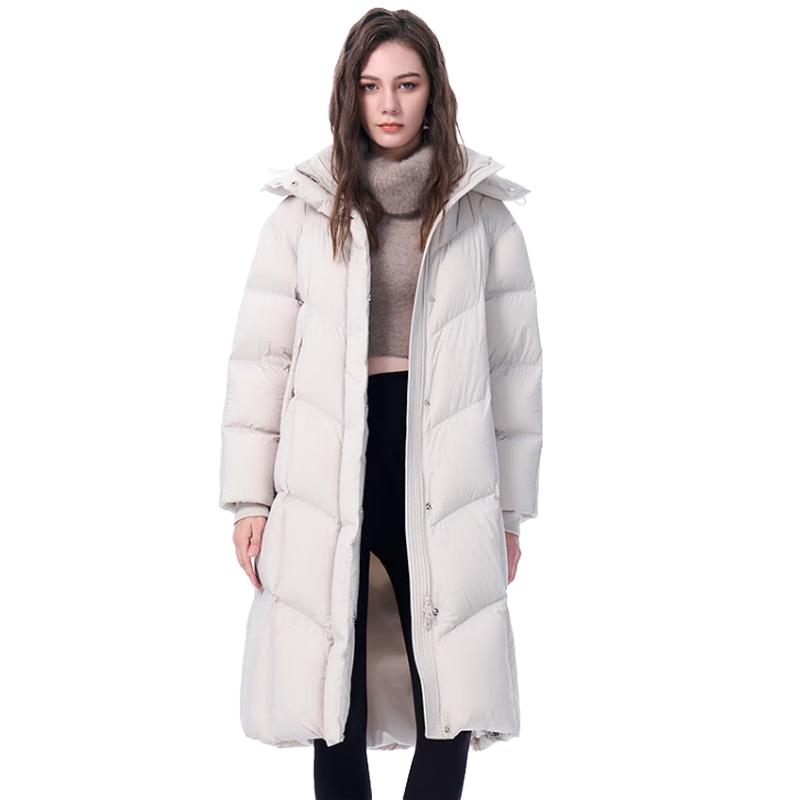 

JINYUJIE Women s Long Loose Fit Thickened Down Jacket S (fits up to 120 catties)
