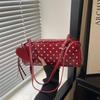 PU-Leder Polka Dot Schultertasche Große Kapazität Umhängetasche INS Tragetasche Damen
